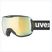 Skibrille UVEX Downhill 2100 V schwarz glänzend/verspiegelt silber klar