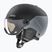 Skihelm UVEX Wanted Visor Pro V black/silver matt