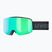 Skibrille Kinder UVEX Pwdr FM black matt/mirror green yellow clear