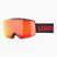 Skibrille Kinder UVEX Pwdr FM black matt/mirror red orange clear