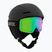 Kinder-Skihelm UVEX Viti Set + Skibrille Speedy Pro black matt/mirror green/yellow/clear