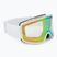 Skibrille UVEX Provoqe V white matt/vario green mirror
