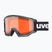 Skibrille UVEX Athletic LGL black matt/orange/clear