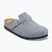 Badelatschen BIRKENSTOCK Boston Suede Leather stone blue