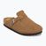 Badelatschen BIRKENSTOCK Boston Suede Leather dark tea