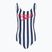 Speedo Ice Cream U-Back Damen Badeanzug einteilig blau/weiß