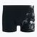 Herren Speedo Allover V-Cut Aquqshort Schwimm-Boxershorts schwarz-grau 68-09734F330