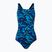 Speedo Hyperboom Allover Medalist Damen Badeanzug einteilig blau 68-12199G719