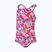Speedo Learn To Swim Printed Frill Thinstrap Cherry Pink/Sweet Taro/Hellium einteiliger Badeanzug für Kinder