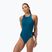 Damen-Einteiler Badeanzug Speedo Racer Zip with Built in Swim Bra dark teal