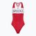 Speedo Colourblock Racerback Damen Badeanzug einteilig hohes Risiko rot