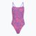 Damen-Einteiler Badeanzug Speedo FL Printed Web Back coral cluster/indigo glow