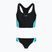 Damen-Einteiler Badeanzug Speedo Colourblock Splice 2.0 anthracite/mayanblue
