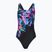 Damen-Einteiler Badeanzug Speedo FL Placement Printed Powerback glitchy garden/black