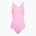 Nike Hydrastrong Solid Fastback einteiliger Badeanzug für Damen, rosa NESSA001-660