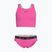 Zweiteiliger Kinder-Badeanzug Nike Logo Tape Crossback Midkini hyper pink