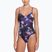 Nike Floral Blur V-Neck Damen-Badeanzug einteilig schwarz