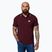 Herren Pitbull West Coast Polo Shirt Pique Streifen Regular burgunderrot