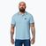 Herren Pitbull West Coast Polo Shirt Pique Streifen Regular hellblau