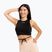 Gym Glamour Frauen gestaffeltes Training Top Schwarz 440
