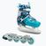 Kinder Inline-Skates ATTABO Flashled verstellbar blau