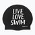 Schwimmkappe BuddySwim LLS Silicone black