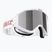 Skibrille Kinder Bliz Liner Jr white pink logo/pink&silver mirror