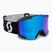 Skibrille SCOTT Shield mineral black/white/amp illuminator blue chrome