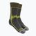 Trekkingsocken Mico Light Weight X-Performance Hike Crew grau-grün CA371