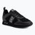EA7 Emporio Armani Schwarz & Weiß Wildleder dreifach schwarz micropunch Schuhe