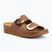 Damen-Pantoletten Scholl Montery 2 Straps Ad Med cognac