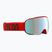 Skibrille Neon Beam red/mirror steel
