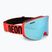 Skibrille Neon Light red/mirror steel