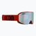 Skibrille Neon Light red/mirror steel