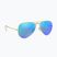 Sonnenbrille Ray-Ban Aviator Classic matt gold/blue polarized