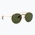 Sonnenbrille Ray-Ban Round Double Bridge arista gold/green g-15