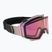 Skibrille Neon Ice black/light pink/mirror light pink/amber