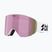 Skibrille Bliz Flow matte white/smoke/pink