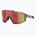 Sonnenbrille Bliz Fusion transparent dark grey/brown red multi