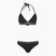 Zweiteiliger Damen-Badeanzug EA7 Emporio Armani Logo Tape Bikini Triangle schwarz