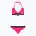 Zweiteiliger Damen-Badeanzug EA7 Emporio Armani Logo Tape Bikini Triangle neon pink