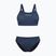 Zweiteiliger Damen-Badeanzug Orca Core Bikini tiefblauer Druck
