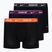 Herren Nike Everyday Cotton Stretch Trunk Boxershorts 3 Paar schwarz/violett/orange