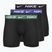 Nike Dri-FIT Ultra Comfort Herren Boxershorts 3 Paar schwarz evrgreen aura/deep night/schwarz waistband