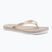 Calvin Klein Damen Flip Flops YW0YW01720 Thong+ Tpu Metallic Eierschale/helles Weiß
