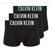 Herrenboxershorts Calvin Klein 000NB3608A Trunk 3 pairs black with harbor mist logo/ black with