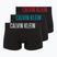 Herren-Boxershorts Calvin Klein 000NB3608A Trunk 3 Paar schwarz mit Haferflocken-Logo/schwarz mit Age