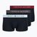 Herrenboxershorts Tommy Hilfiger Trunk WB 3 pairs dark ash/brzy blue/rouge