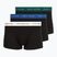 Herrenboxershorts Tommy Hilfiger Trunk WB 3 pack nb//opu blu/orna green/ivory silk