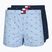 Herrenboxershorts Tommy Hilfiger Woven Boxer Print 3 pack chambray flag/carb navy/c navy flag